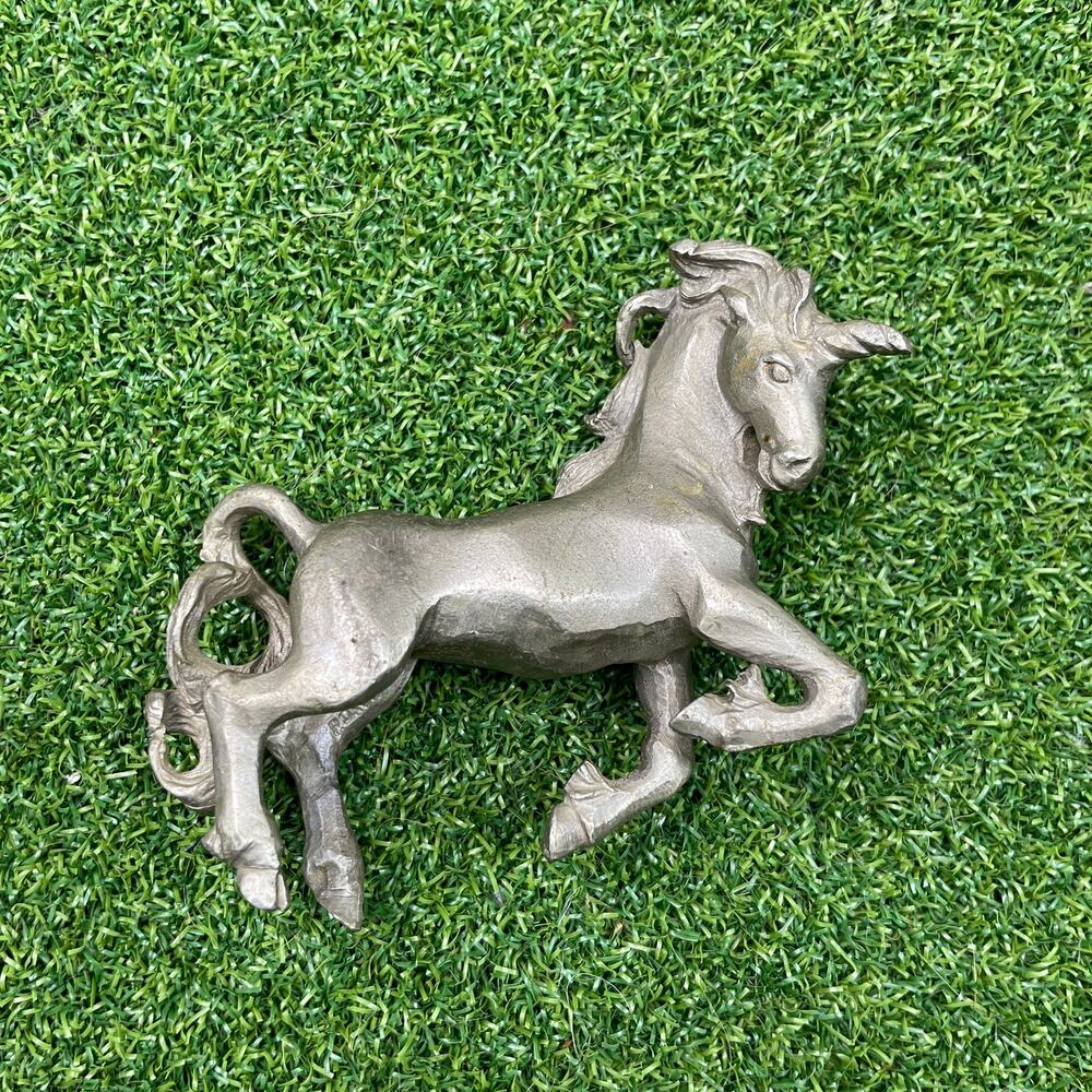 Vintage Rawcliffe Pewter Prancing Unicorn Figurine